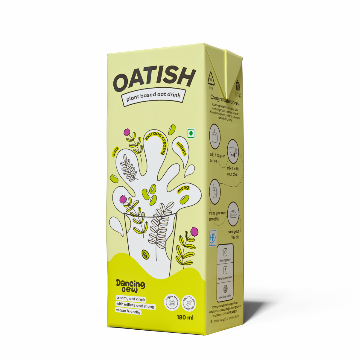 Oatish Extra Creamy: 180 ml | Plant Based Oat Milk